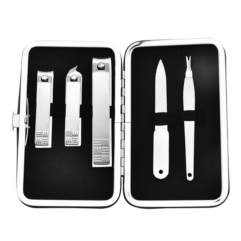 Heldig Nail Clippers Set, Fingernail Toenail Cuticle Trimming Cutter, Sharp  Curved Slant Cutting Blades, Stainless Steel Pedicure Manicure Kit, Nail  File with Portable Pouch 5PCS 