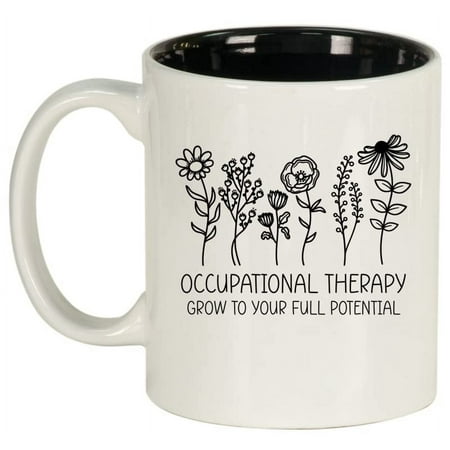

Occupational Therapy Grow To Your Full Potential Occupational Therapist Ceramic Coffee Mug Tea Cup Gift for Her Friend Coworker Sister (11oz White)