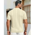 thumbnail image 5 of COOFANDY Knit Polo Shirts Short Sleeve Summer Casual Beach Button Down Shirt for Men, 5 of 6