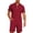 Wine, variant on Summer Outfits Mens 2 Piece Shorts Set Short Sleeve 1/4 Zip Collared Top & Drawstring Short Golf Casual Clothing (XL, Khaki)