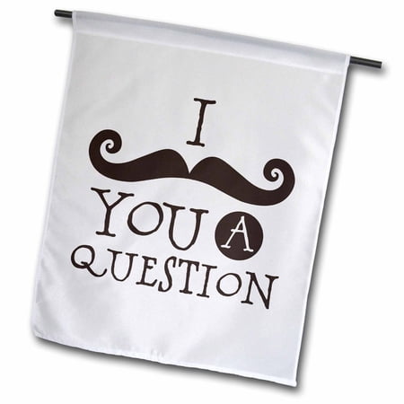 Brown I Mustache You A Question hipster humor 18 x 27 inch Garden Flag fl-155874-2