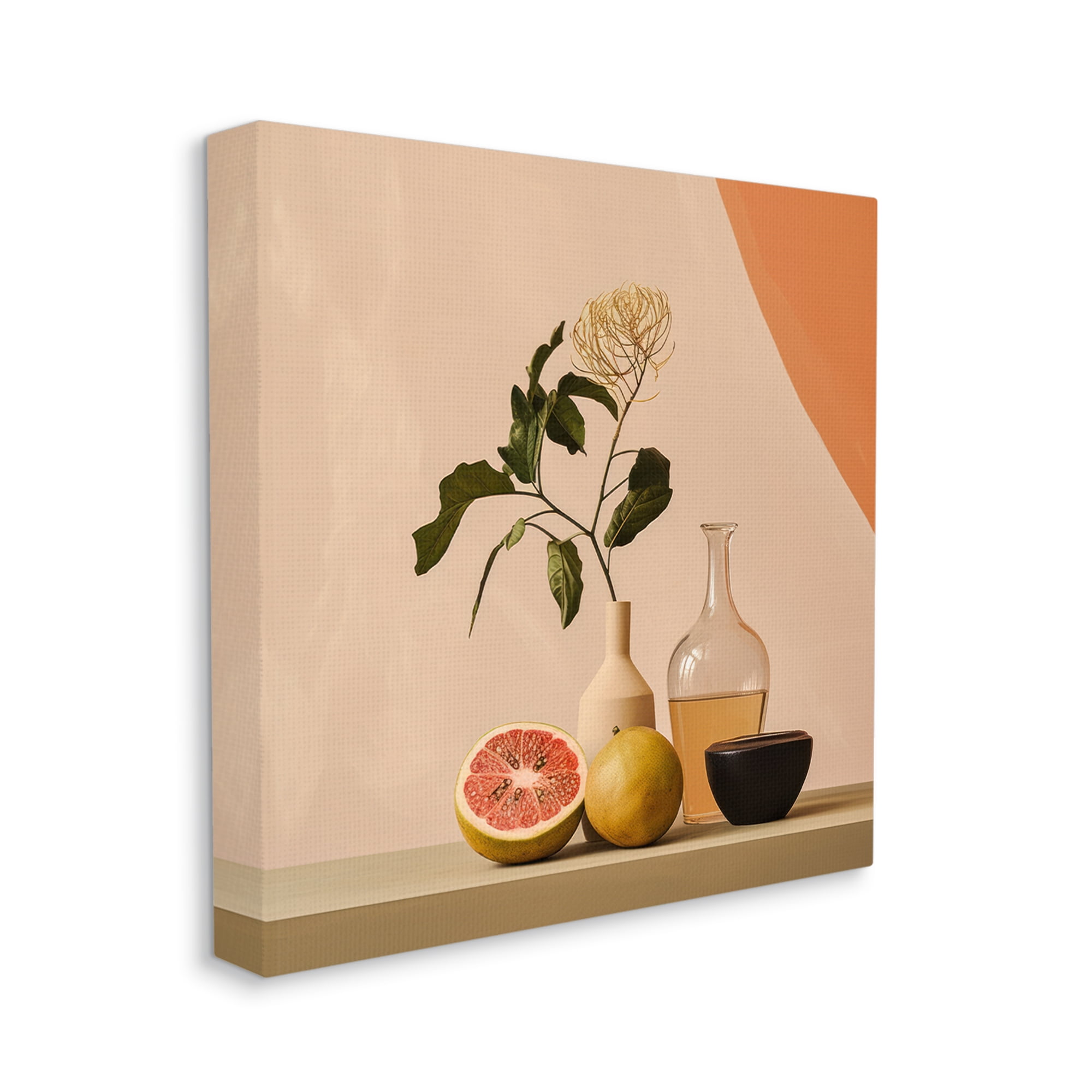 Stupell Industries Modern Citrus Still Life Botanical & Floral Painting Gallery Wrapped Canvas Art Print Wall Art, 17 x 17