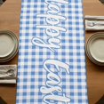 thumbnail image 5 of Table Runners 70 Inches Long Dress Scarves, Easter Farmhouse Coffee/Dining/Kitchen Table Decor, Holiday Table Runner, Spring Watercolor Bunny Eggs Butterflies Blue Plaid 13x70 Inch, 5 of 9
