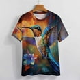 thumbnail image 3 of Flower Hummingbird Women's T-Shirt Short Sleeve T Shirts Tops Tee Ladies Loose T, 3 of 6
