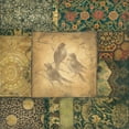 thumbnail image 2 of Marrott, Stephanie 15x15 Gold Ornate Wood Framed with Double Matting Museum Art Print Titled - Avian Tapestry I, 2 of 4