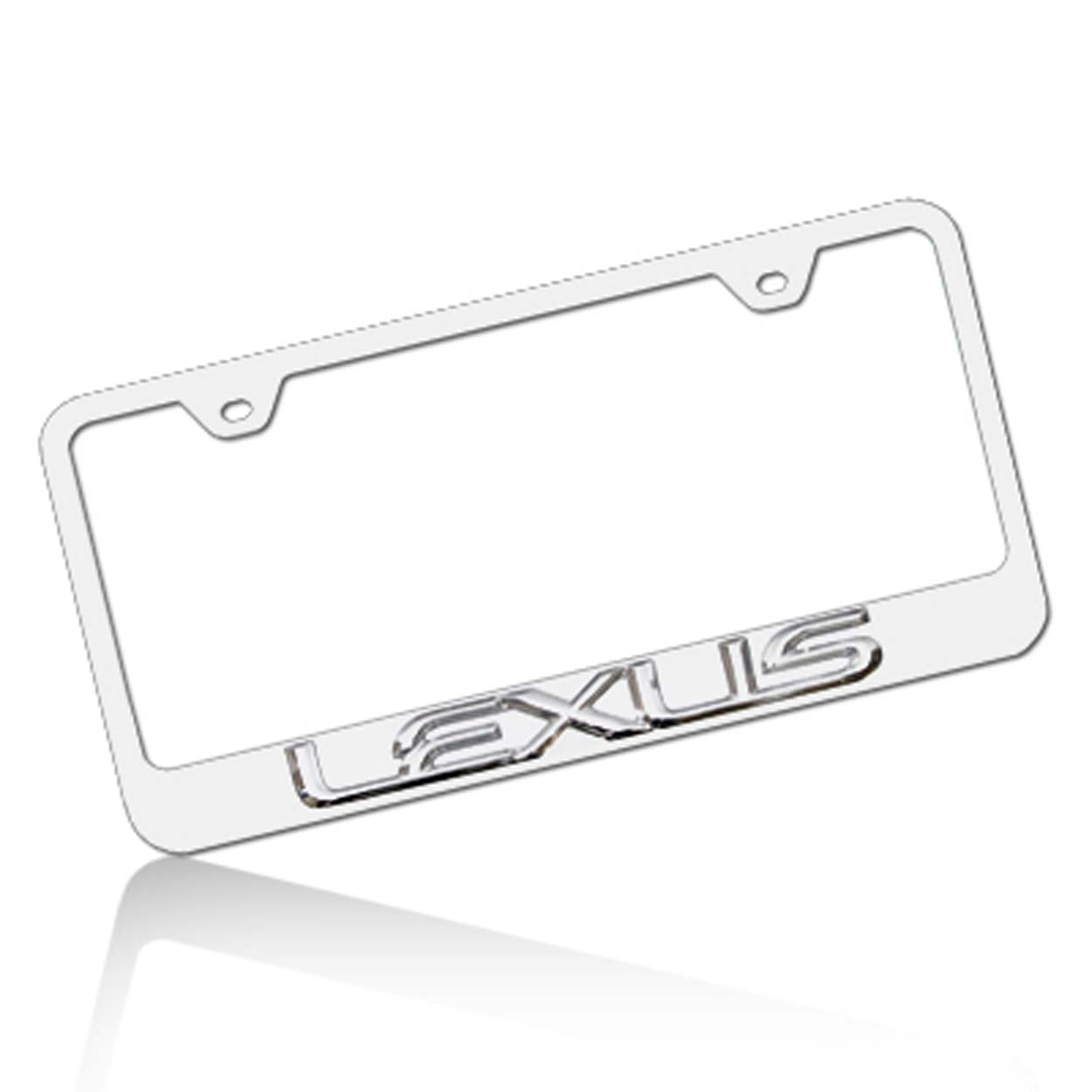 NEW Black Luxury 3D Chrome Logo Emblem Stainless Steel License Plate For Lexus
