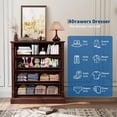 thumbnail image 4 of EastVita 4 Drawer Dresser for Bedroom Farmhouse Tall Chest of Drawers with Metal Handles Rustic Wooden Dresser for Living Room Hallway, 4 of 7