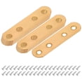 thumbnail image 1 of Paquete de 10 Soportes Planos Rectos, 2.95 x 0.71 Pulgadas Soporte Plano para Reparación de Muebles de Madera/ Soporte de Caja de PC de Madera, Soporte de Muebles de Placa [Dorado], 1 of 6