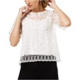 thumbnail image 2 of French Connection Arta Pullover Blusa para mujer, blanco, grande French Connection Pull-over, 2 of 2