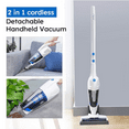 thumbnail image 4 of Cordless Handheld & Stick Vacuum Cleaner 2 in 1, Rechargeable Li-ion Battery Powerful Lightweight for Hardwood Floor, Carpet and Pet Hair White, 4 of 6