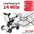thumbnail image 5 of Height Adjustable Electric Wheelchair 15.7"–23.6" (Manual), Portable Motorized Mobility Scooter, 14+ Miles Ranges(265LBS), 5 of 10