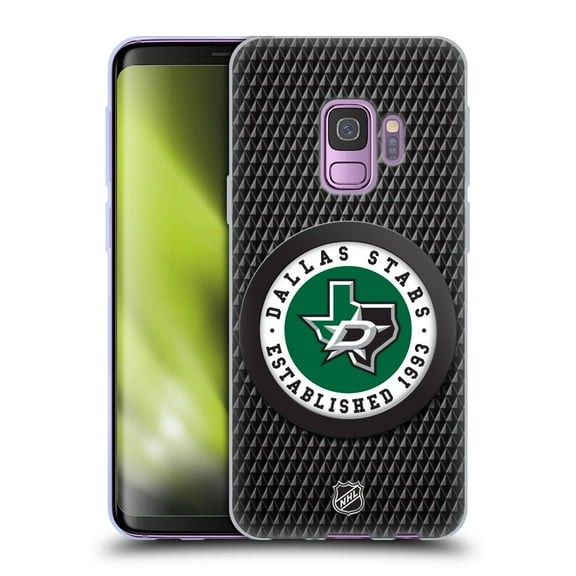 Head Case Designs Officially Licensed NHL Dallas Stars Puck Texture Soft Gel Case Compatible with Samsung Galaxy S9