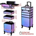 thumbnail image 5 of Byootique Makeup Train Case Kit with Cube Case Cosmetic Organizer Mermaid Purple, 5 of 9