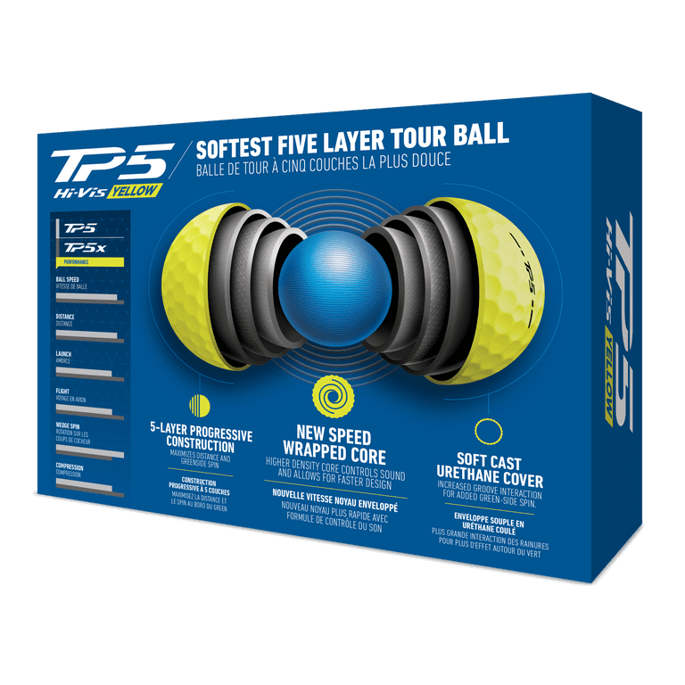 2 pack) TaylorMade TP5 Yellow Golf Balls - Walmart.com