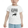 thumbnail image 2 of I'm Told I love Horse Racing Cute Toddler T Shirts for Boys Girls (White, 3T), 2 of 5