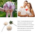 thumbnail image 3 of Moyic Rosa hecha a mano, rosas realistas, Navidad, Halloween, Acción de Gracias, regalos, flores, hogar, bodas, festivales, fiestas Flores artificiales Marfil, 3 of 6