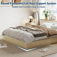 thumbnail image 3 of Twin XL Size Wood Platform Bed Frame,Wooden Bed Frame Without Headboard, Wood Slat Support,No Box Spring Needed, Easy Assembly,Burlywood, 3 of 6