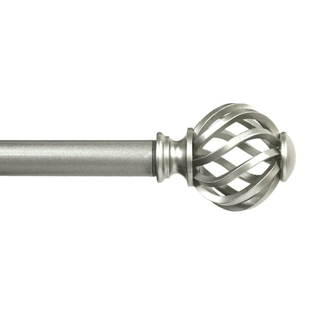 Mainstays 3 4 Satin Nickel Twist Cage, Curtain Rods Images
