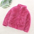 thumbnail image 5 of Xyant Boys Girls Fleece Jacket Zip Up Outerwear Warm Fuzzy Fall Winter Coat with Pocket for Kid (Hot Pink,12-18 Months), 5 of 8