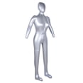 thumbnail image 2 of Bgsha Inflatable Full Body Mannequin Dress Display Torso Dummy Model Silver Mannequin Body Mannequin with Arms and Legs Model Display for Retail Clothing Shops 165cm Female, 2 of 7