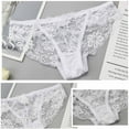 thumbnail image 5 of Levmjia Women Floral Lace Lingerie Set Two Piece Panty Adjustable Thin Straps Underwire Support Thin Cup Soft Breathable Outfit Daily Honeymoon Romantic Private Bedroom Night, 5 of 9