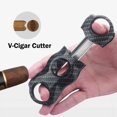 thumbnail image 5 of Classic Accessories Smoking Scissors Kinfe Cuban Pocket Shipping Fiber Free Guillotine Luxury Cigar Cutter Carbon (Style 1), 5 of 7