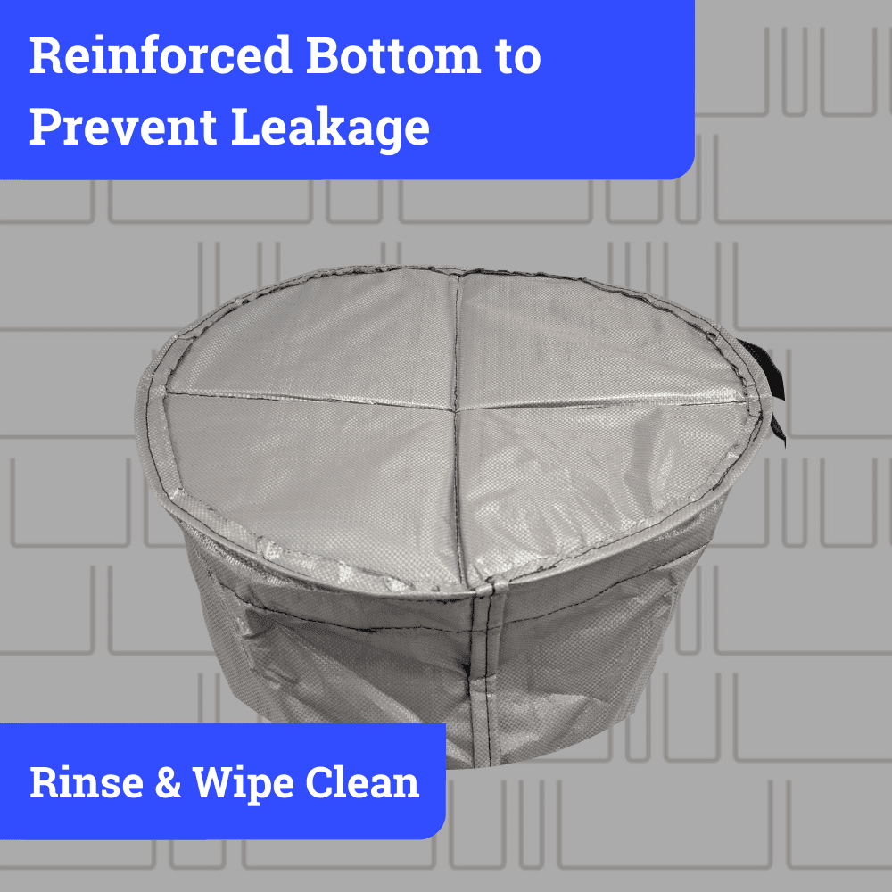 DuraSack Valet Trash Pickup Bag, 80 Gallon Capacity, 24"L x 24"W x 41"H, Gray, 5-Pack