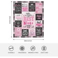 thumbnail image 5 of Niece Gifts Blanket, Niece Gifts from Auntie, Gifts for Niece from Aunt Uncle, Birthday Graduation Gifts for Niece, to My Niece Gifts from Aunt, Best Niece Ever Gift Throw Blanket 60"x50", 5 of 6