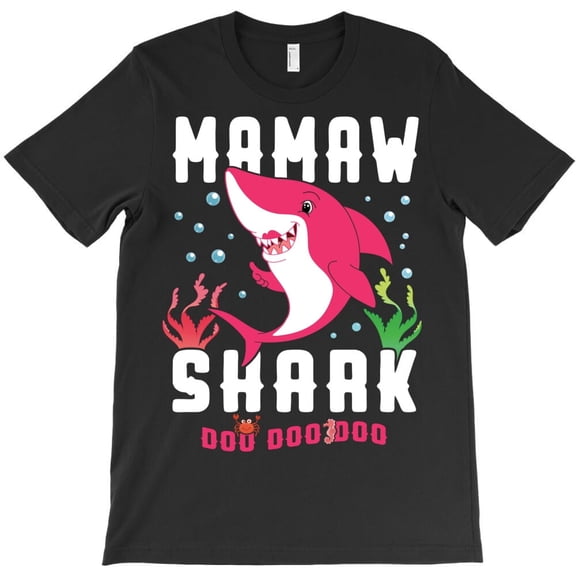 Mamaw Shark Funny Family Matching Holiday Graphic H4222 T-Shirt, for Men and Women, Up to Size 5XL