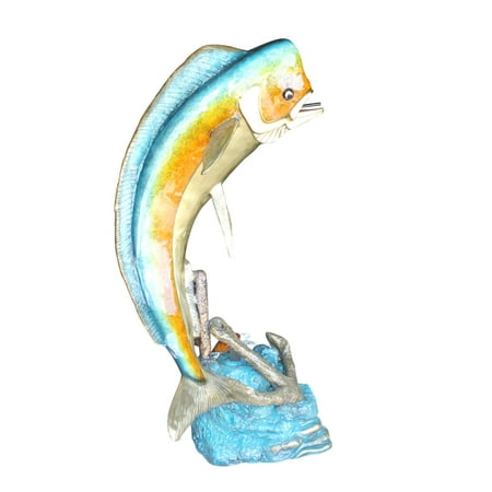 Mahi Mahi -large Fish fountain Bronze Statue - Size: 30"L x 32"W x 69"H.