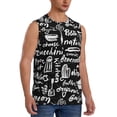 thumbnail image 2 of Bingfone Pasta Bacon Pattern Men's Tank Tops Workout Sleeveless Tee Shirts Running Beach Tanks for Men-X-Large, 2 of 8