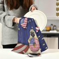 thumbnail image 3 of Unique USA Flag Tea Towels Set of 6 Cute Pug Dog Kitchen Dish Cloth with Hanging Loop, 18"x28"Lint-Free Absorbent Towel for Kitchen Drying Wiping and Cleaning, 3 of 7