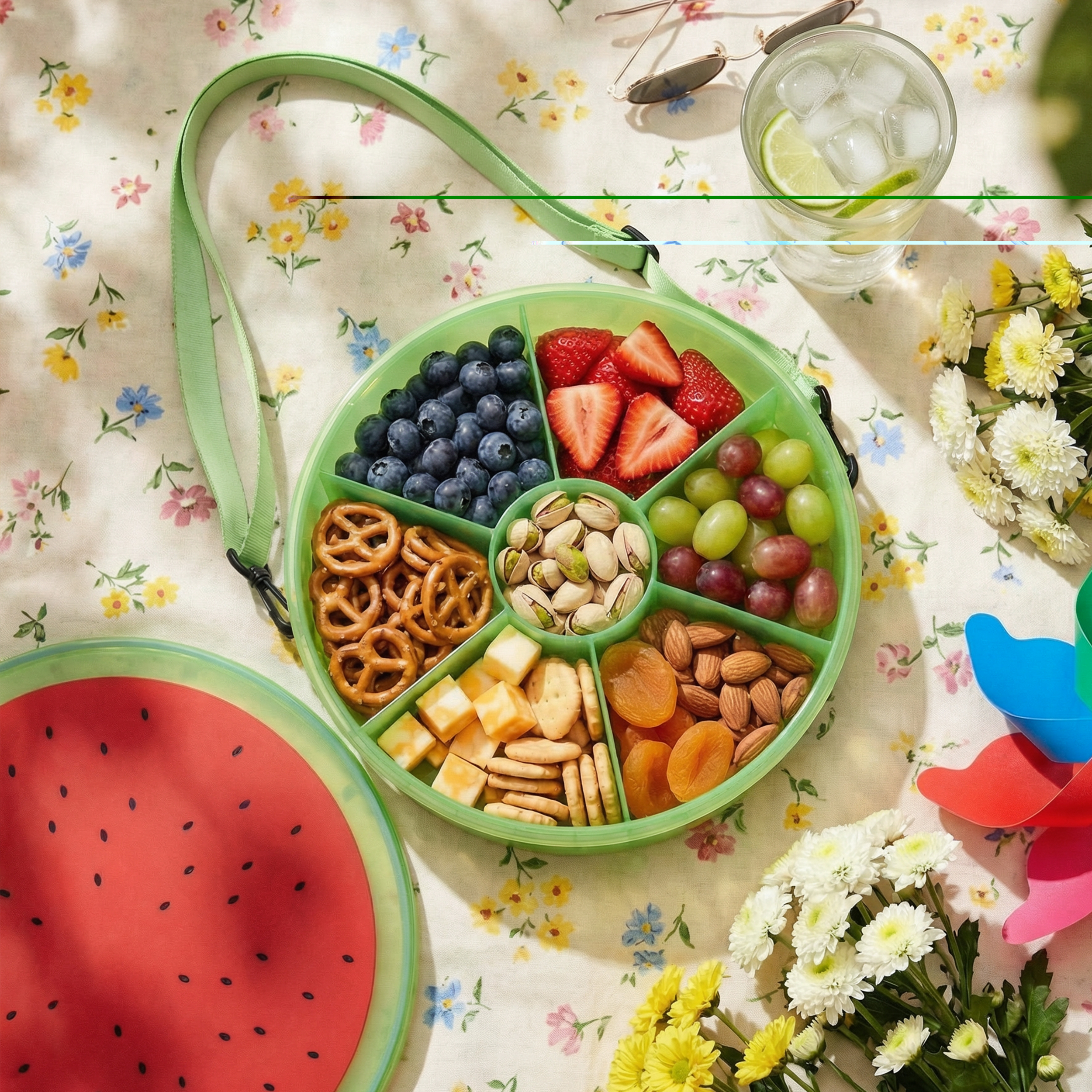 thumbnail image 4 of Cook with Color Watermelon Snack Box with Lid, Figural Food Storage Container, 4 of 5