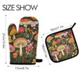 thumbnail image 2 of Yayeee Oven Mitts and Pot Holder Set of 2 Heat Resistant Kitchen Gloves Baking Hot Pad, Colorful Mushroom, 2 of 5