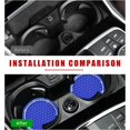 thumbnail image 3 of Yazoeia 2 Pack Bling Car Cup Coaster, 2.75 Inch Rhinestone Silicone Auto Cup Holder Insert Coaster, Anti Slip Crystal Soft Rubber Cup Pad, Universal Vehicle Accessories for Women (Dark CJC912-115006, 3 of 6