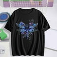 thumbnail image 2 of Floruhand Womens Vintage Flowers T-Shirts Cute Floral Graphic Tees Wildflowers Tshirts Summer Casual Short Sleeve Tops, 2 of 4