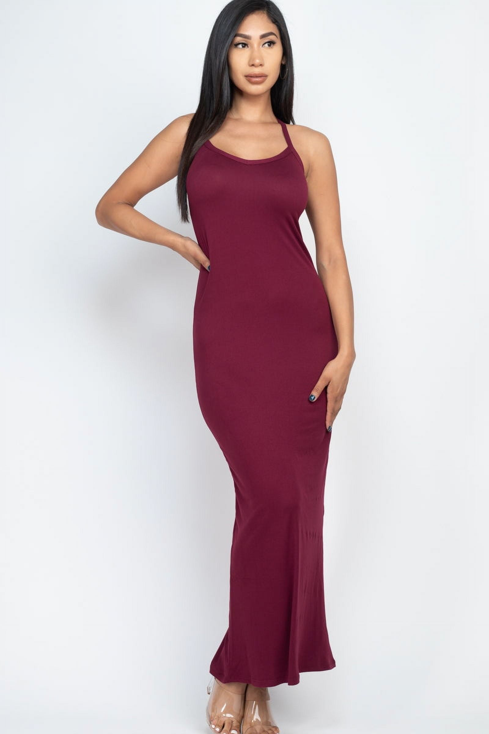 Sleeveless Racerback Maxi Dress