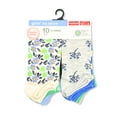 thumbnail image 2 of Wonder Nation Girls Floral No-Show Socks, 10-Pack, Sizes S-L, 2 of 14
