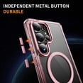 thumbnail image 2 of ELEHOLD Case for Samsung Galaxy S25 Ultra, Shockproof Crystal Clear Magnetic Phone Case,Pink, 2 of 8