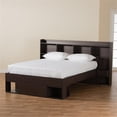 thumbnail image 3 of Baxton Studio Dexton Dark Brown Finished Wood Queen Size Platform Storage Bed, 3 of 12