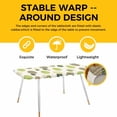 thumbnail image 4 of Abstract Geometric Table Cloths for 8 Foot Rectangle Tables, Farmhouse Vintage Polka Dot Green Patio Waterproof Elastic Fitted Tablecloths, Washable Rectangular Table Cover for Camping, 4 of 8