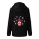 thumbnail image 4 of Mujeres Casual manga larga bolsillo suelto Navidad estampado cremallera medio y largo Tops sudaderas con capucha blusa de mujer Fridja bvmnju5687, 4 of 6