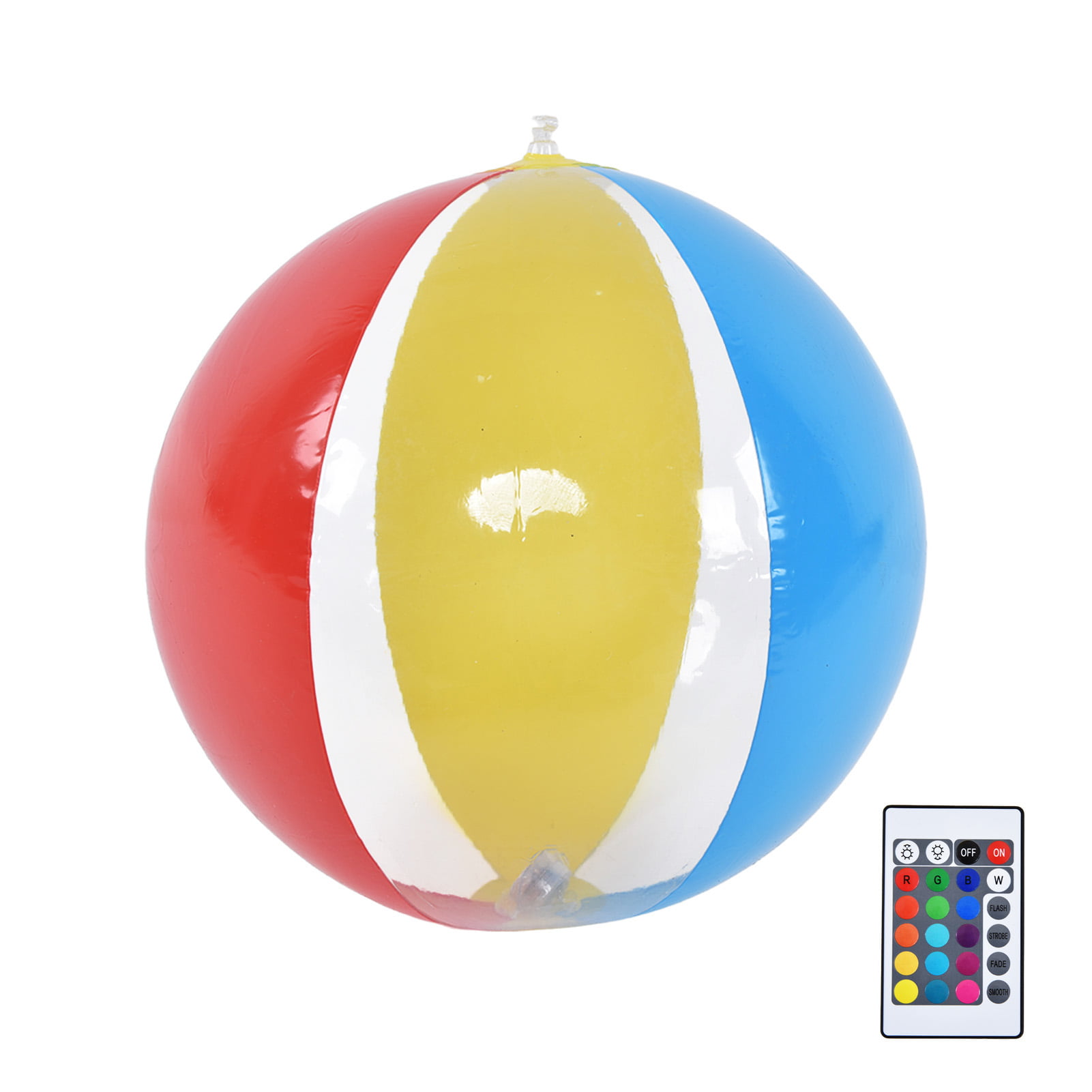 Beach Ball 40cm Floating Inflatable Pool Toys Waterproof w/LED Light For Party 