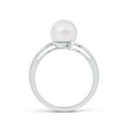 thumbnail image 2 of ANGARA Solitaire Japanese Akoya Cultured Pearl Bypass Ring in 14K White Gold for Women | June Birthstone, Birthday, Anniversary, Jewelry Gift for Women | Pearl Ring, 2 of 8