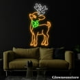 thumbnail image 3 of Glowneon Reindeer Neon Sign, Deer Cartoon LED Sign, Reindeer Lover Gift, Christmas Deer Decor, 3 of 5
