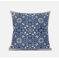 thumbnail image 2 of 20" X 20" Dark Blue Gray Paisley Blown Seam Suede Throw Pillow, 2 of 5