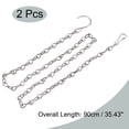 thumbnail image 2 of Unique Bargains 90cm Extension Lighting Chain S Hook Hanging Chains Silver Tone 2 Pack, 2 of 6