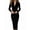 Black, variant on Women'S Double Breasted Blazer Dress Long Sleeve Office Wear Formal Work Commuter Coat White L