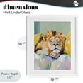 thumbnail image 4 of Stupell Industries Cottage Sleeping Lion on Pastel Pillows White Framed Print Under Glass, 13 x 16, by The Prints Vibe, 4 of 8