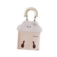 thumbnail image 4 of Soporte para Papel Higiénico con Bolsillo, Caja de Pañuelos Extraíble, Dispensador de Servilletas de Pared, Diseño de Dibujos Animados, PU, ​​ideal Pa Rosa, 4 of 8